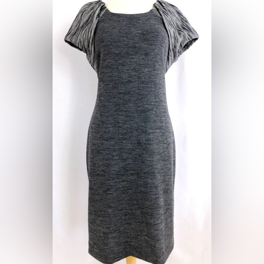 Piazza Sempione Sheath Dresses gray and black with cap sleeves size IT42